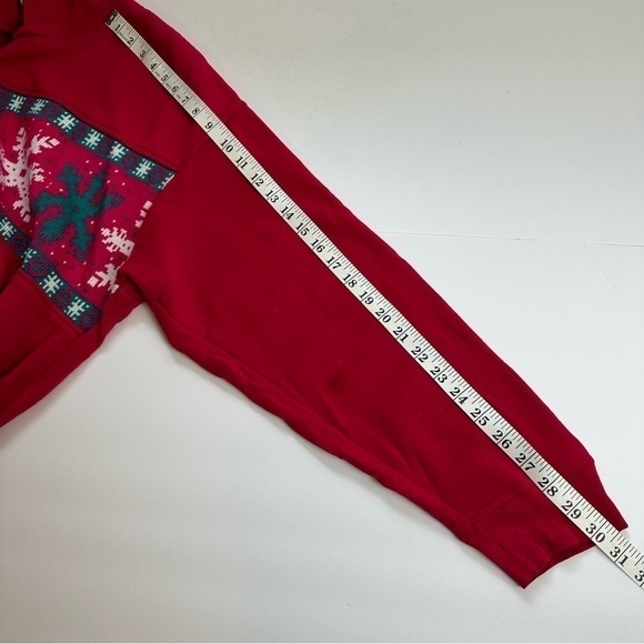 Vintage Snowflake Sweater Women's size 3x pink collared winter holidays - Picture 5 of 8